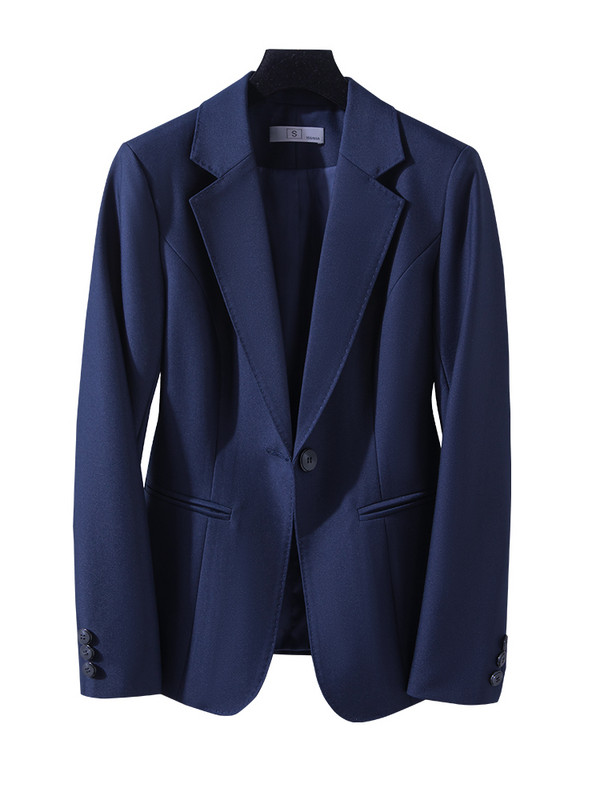 Costum pantalon formal negru bleumarin cafea Set 2 piese Femei Birou Doamne Imbracaminte de lucru pentru afaceri Blazer și pantaloni cu mânecă lungă