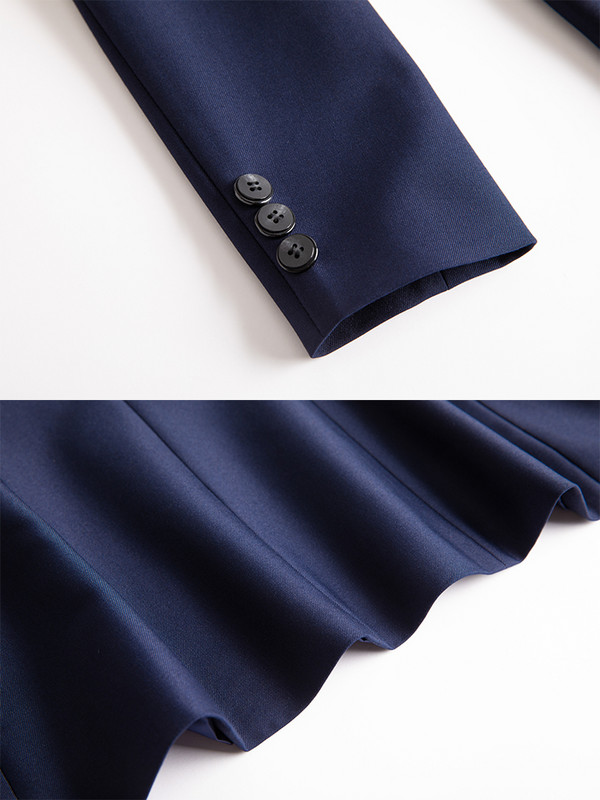 Costum pantalon formal negru bleumarin cafea Set 2 piese Femei Birou Doamne Imbracaminte de lucru pentru afaceri Blazer și pantaloni cu mânecă lungă