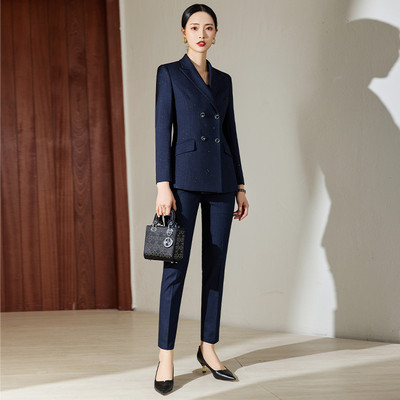 Înaltă calitate Toamnă Iarnă Formal Doamnelor Blazer Femei Costume de afaceri cu seturi Îmbrăcăminte de lucru Uniforma de birou Dimensiunea 4XL Pantaloni Jachetă