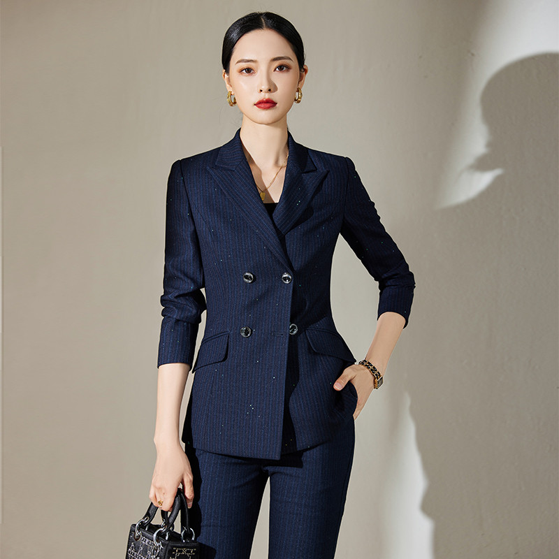 Înaltă calitate Toamnă Iarnă Formal Doamnelor Blazer Femei Costume de afaceri cu seturi Îmbrăcăminte de lucru Uniforma de birou Dimensiunea 4XL Pantaloni Jachetă