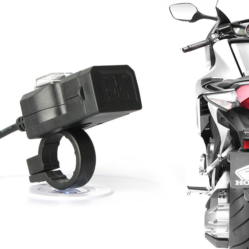 Încărcător USB dublu pentru motocicletă Port ghidon 12V impermeabil 5V 1A 2.1A Adaptor priză de alimentare pentru telefon mobil