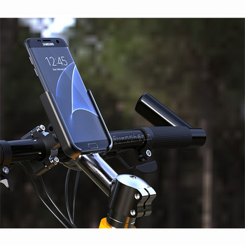 Алуминиева сплав Мотоциклет Велосипед Държач за телефон за 4-7 инча смартфон GPS 20-30 мм Монтаж на кормилото Аксесоари за мотоциклети