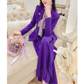 Blazer la două piese pentru femei elegante, la birou, la serviciu, la costum de damă, haină, pantaloni, costum profesional la modă, set din două piese J76