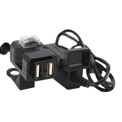 12V-24V Dual Port USB Impermeabil Motocicletă Ghidon Încărcător Adaptor Priză de alimentare pentru telefon mobil