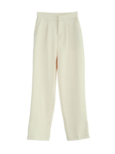 Toppies 2022 Set de costum de damă de primăvară Blazer de birou cu pantaloni cu talie înaltă Pantaloni până la gleznă Culoare uni guler crestat