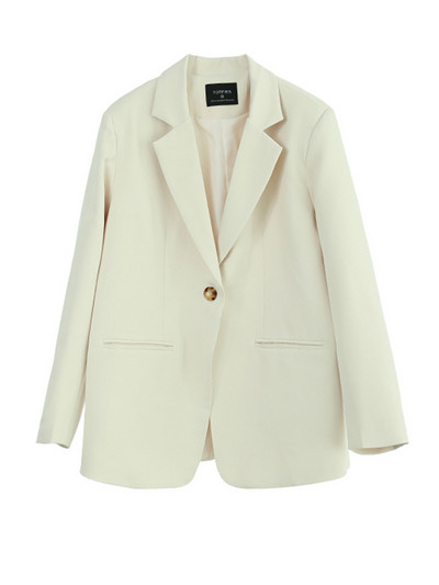 Toppies 2022 Set de costum de damă de primăvară Blazer de birou cu pantaloni cu talie înaltă Pantaloni până la gleznă Culoare uni guler crestat