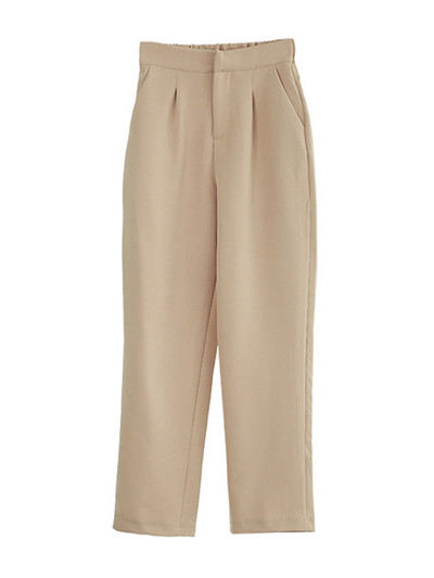 Toppies 2022 Set de costum de damă de primăvară Blazer de birou cu pantaloni cu talie înaltă Pantaloni până la gleznă Culoare uni guler crestat