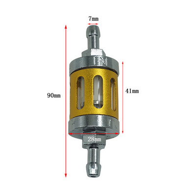 7 mm-es CNC alumínium ötvözet univerzális üveg motorkerékpár gáz üzemanyag benzin olajszűrő motor tartozékok ATV Dirt Pit bike motocrosshoz