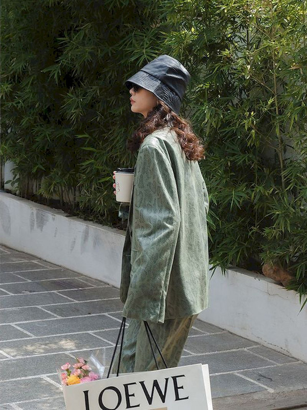 Primăvară Toamnă Blazer nou Costume cu imprimeu leopard Jachete din piele Pantaloni largi de damă cu talie înaltă Pantaloni din piele PU Costum din două piese