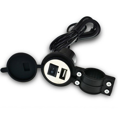12V motorkerékpár kormánytöltő vízálló motoros USB töltő adapter tápcsatlakozó telefonhoz mobil gyorstöltés