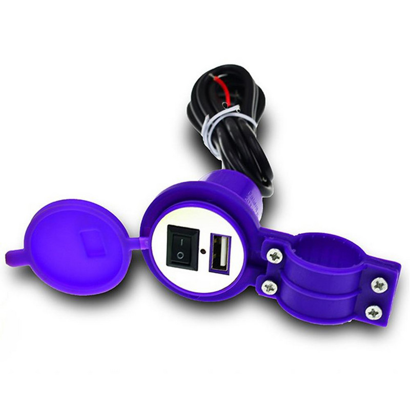 Încărcător pentru ghidon de motocicletă 12V, adaptor de încărcător USB pentru motociclete, priză de alimentare pentru telefon mobil, încărcare rapidă