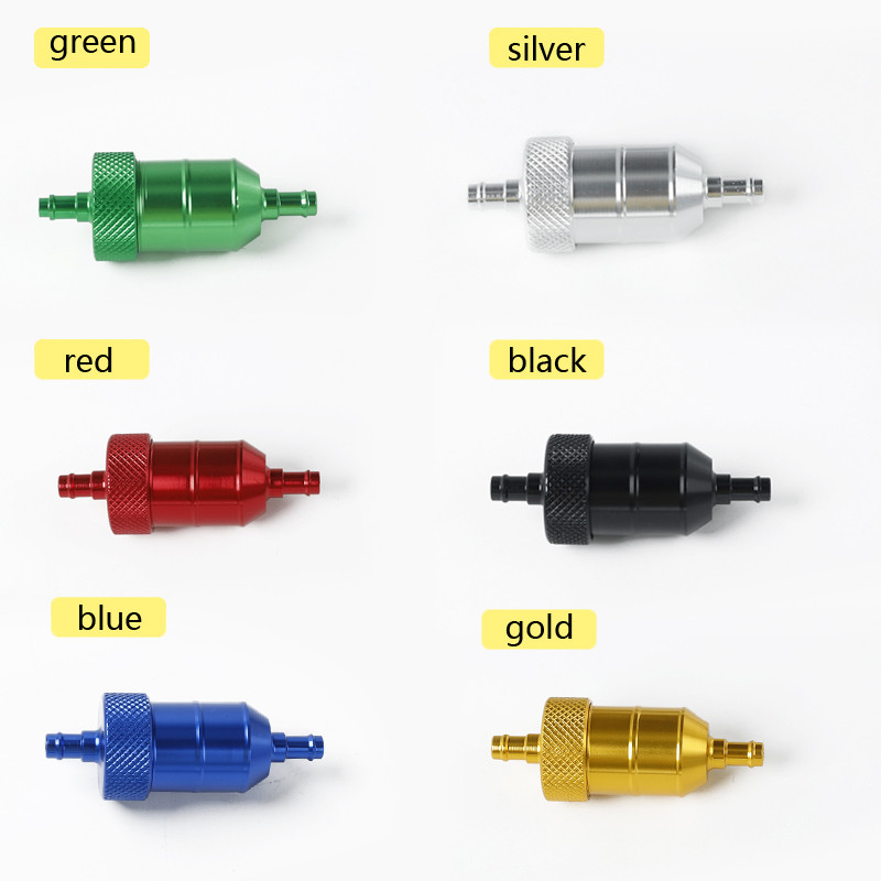 Filtru de combustibil în linie pentru motocicletă, 5 culori, 8 mm, benzină, gaz, filtru de combustibil, aluminiu CNC