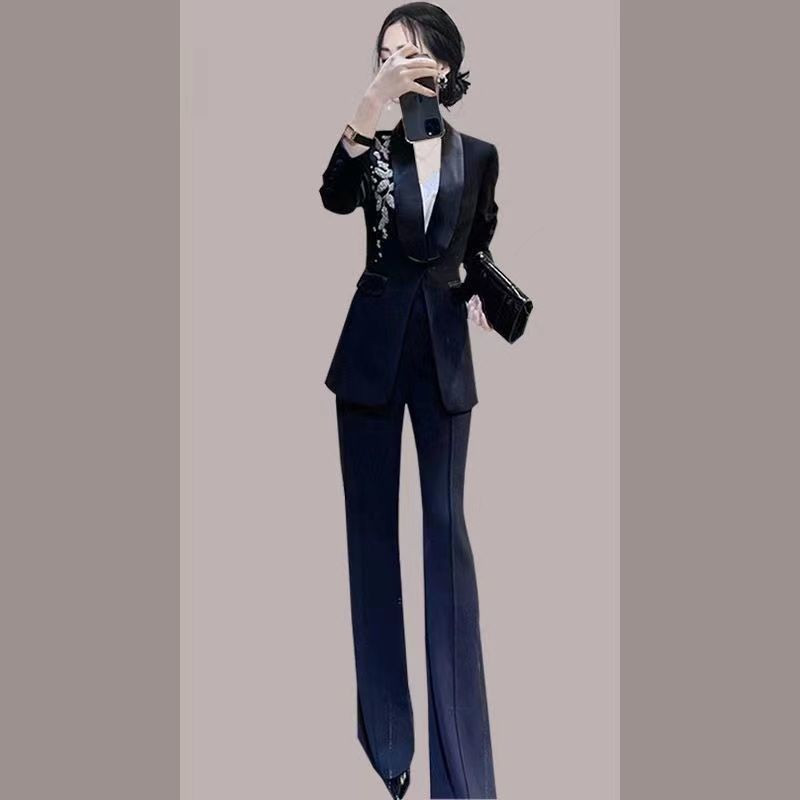 Blazer haină pantaloni costume femei primăvară toamnă temperament auto-cultivare business salopete formale doamne costum din două piese E178