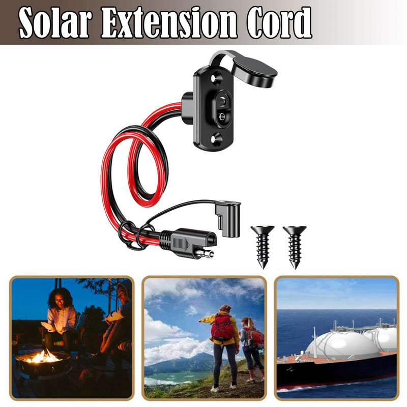 Prelungitor solar cablu de conectare a panoului de mașină de alimentare CC Cablu SAE mufă masculin la cablu de priză femelă SAE Transfer conexiune celulei solare