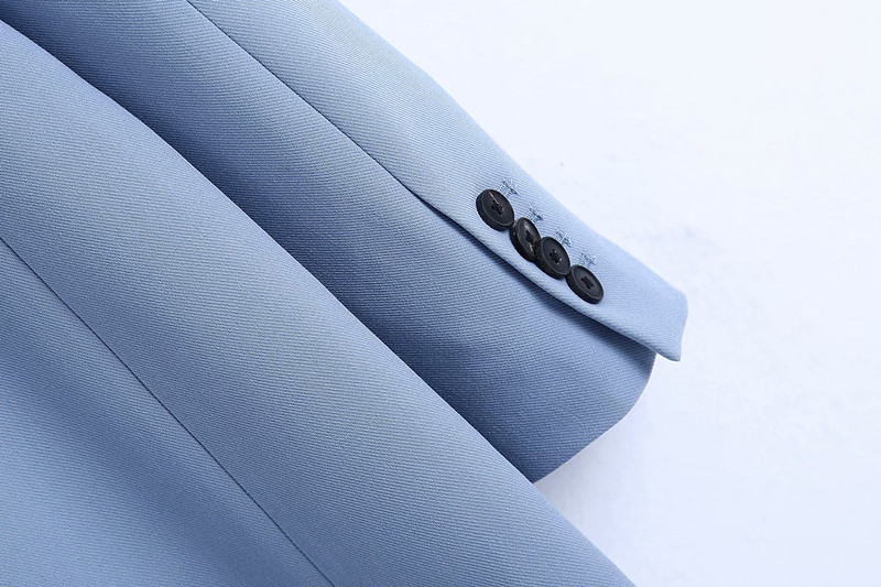 Blazer albastru pentru femei Blazer pentru dama de birou Jacheta pentru femeie Set 2 piese Costume cu pantaloni 2022 primavara toamna ZA tinute casual business elegante