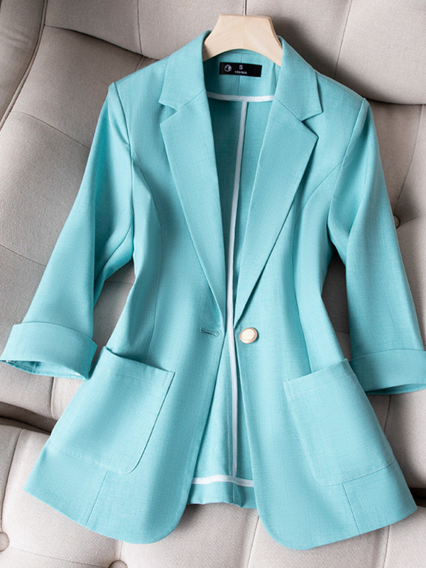 Blazer 2 piese Îmbrăcăminte de birou pentru femei Costum elegant Îmbrăcăminte de lucru Vara 2022 Nou Jachete Slim Fit pentru damă Pantaloni a noua asortați