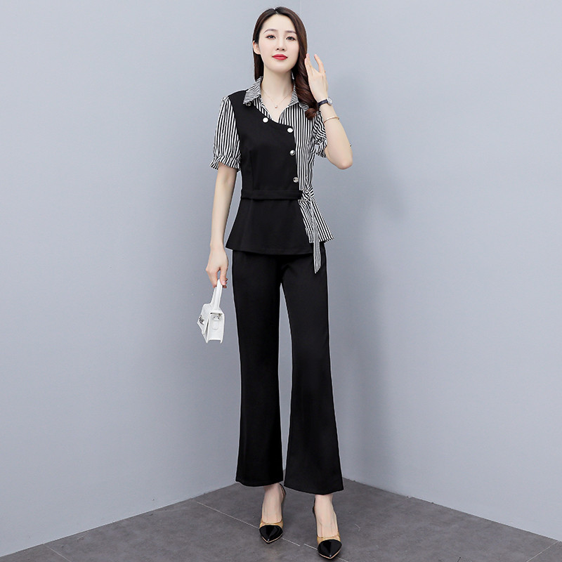 Real Shot 2022, vară, seturi noi pentru femei, cămăși de ultimă generație, topuri cu cusături, costum subțire, în două piese, pentru femei