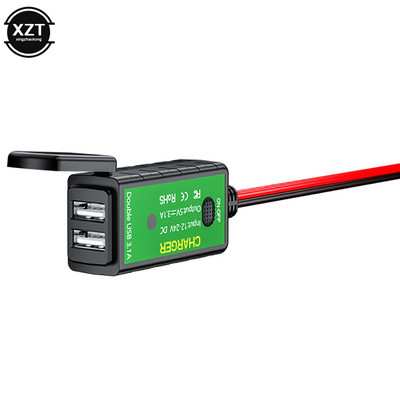 3.1A/4.8A C TYPE-C motorkerékpár USB-töltő SAE USB Type-C Voltmérő BE/KIKAPCSOLÓ Vízálló gyorsleválasztó dugó Motorkerékpárok