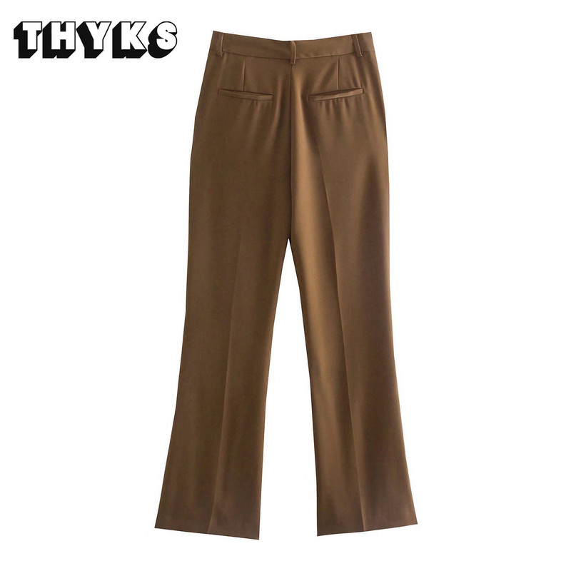 Blazer la modă pentru doamnă, cu două piepturi, retro, cu mânecă lungă, cu buzunar cu clapetă, pantaloni de damă, costum de birou, ocazional, largi, pentru dama, Traje Mujer