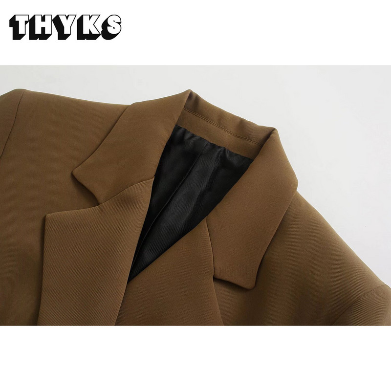 Blazer la modă pentru doamnă, cu două piepturi, retro, cu mânecă lungă, cu buzunar cu clapetă, pantaloni de damă, costum de birou, ocazional, largi, pentru dama, Traje Mujer