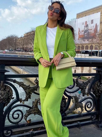 2022 Summer Solid Elegant for Women Blazer Casual Jacket Γυναικείο κορεάτικο κοστούμι παλτό Office Lady Simple Blazers Γυναικεία Ρούχα