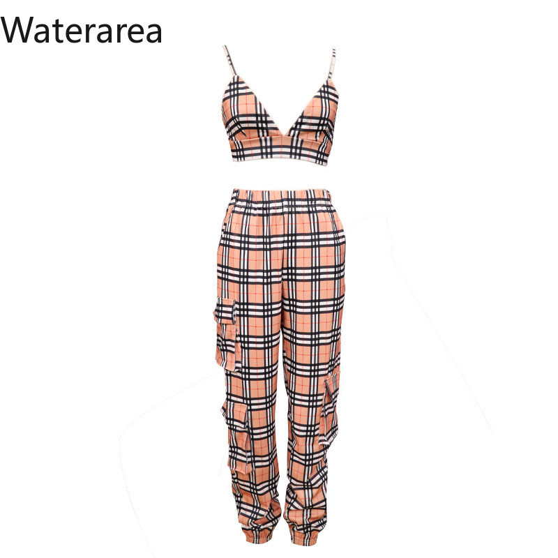 Waterarea Costum în carouri pentru femei, toamnă, noua modă, jachetă ocazională, haină + vestă + pantaloni, îmbrăcăminte de stradă elegantă, set 2 piese, ținute