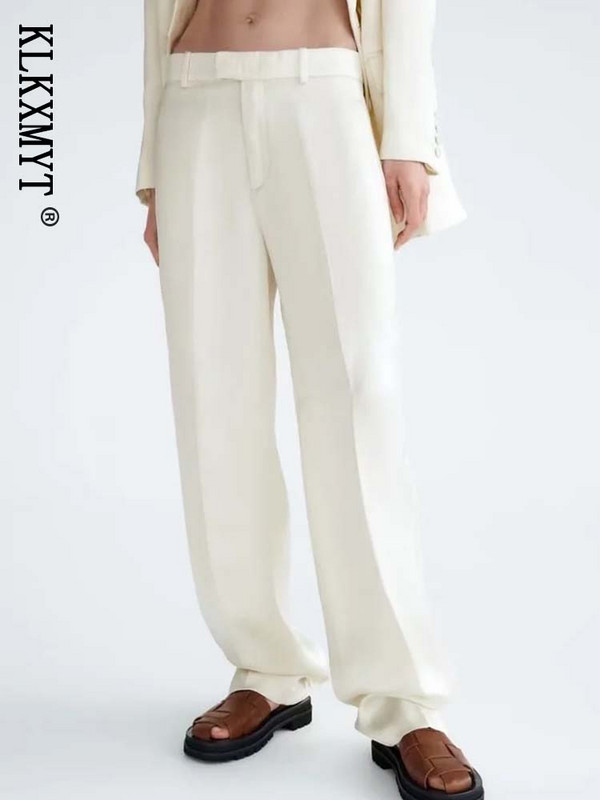 Traf Costum Femei 2023 Fashion Casual Blazer Jachetă și Pantaloni Costume Pantaloni Set Femei 2 Piese Chic Femei Seturi