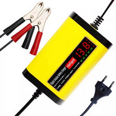 Încărcător de baterii pentru motociclete Protecție la scurtcircuit 12V/24V Afișaj LED inteligent Încărcător de baterii cu plumb-acid pentru motociclete