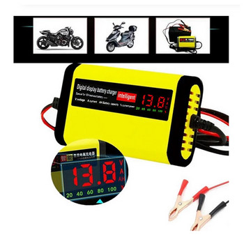 Φορτιστής μπαταρίας μοτοσικλέτας Προστασία βραχυκυκλώματος 12V/24V Έξυπνη οθόνη LED Φορτιστής μπαταρίας μολύβδου μολύβδου