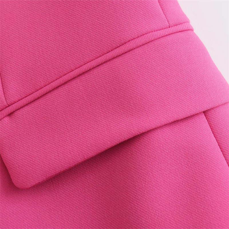 KEYANKETIAN ZA Jachetă de damă, primăvară 2022, la modă nouă, cu butoane, cu tăiere subțire, Blazer casual, retro, cu mânecă lungă, haină de damă șic