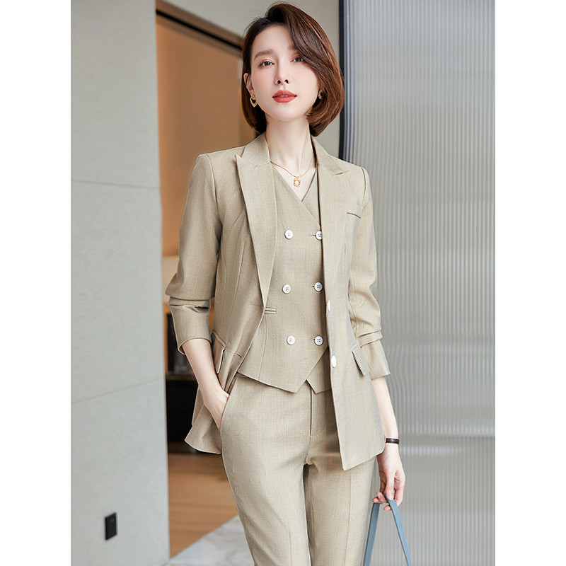 Țesătură de înaltă calitate, stiluri OL, blazere, costume, femei, birou, doamne, îmbrăcăminte de lucru, interviu profesional în carieră, pantaloni, set de pantaloni