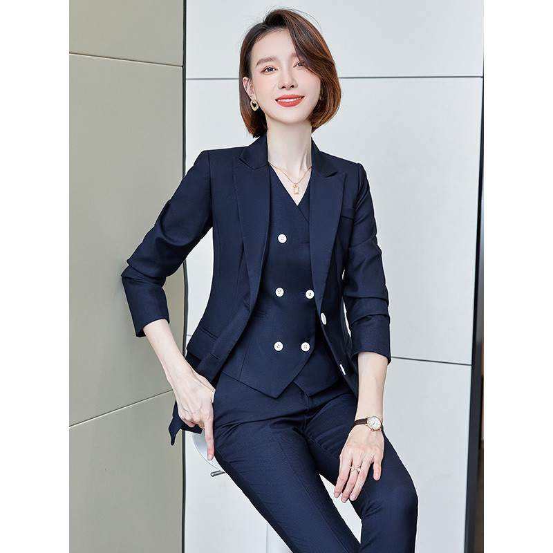 Țesătură de înaltă calitate, stiluri OL, blazere, costume, femei, birou, doamne, îmbrăcăminte de lucru, interviu profesional în carieră, pantaloni, set de pantaloni