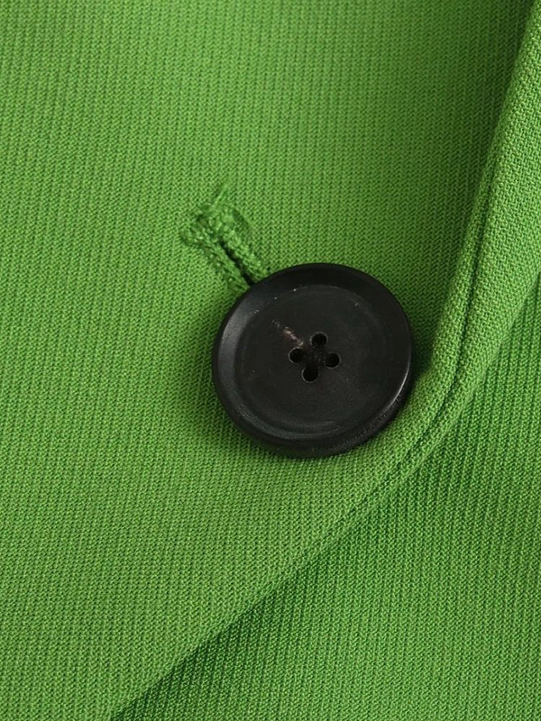 SLMD 2022 Costume elegante cu pantaloni verzi pentru femei Blazere cu crestături cu piept dublu Pantaloni plisați cu talie mijlocie cu buzunarul din spate Îmbrăcăminte de birou