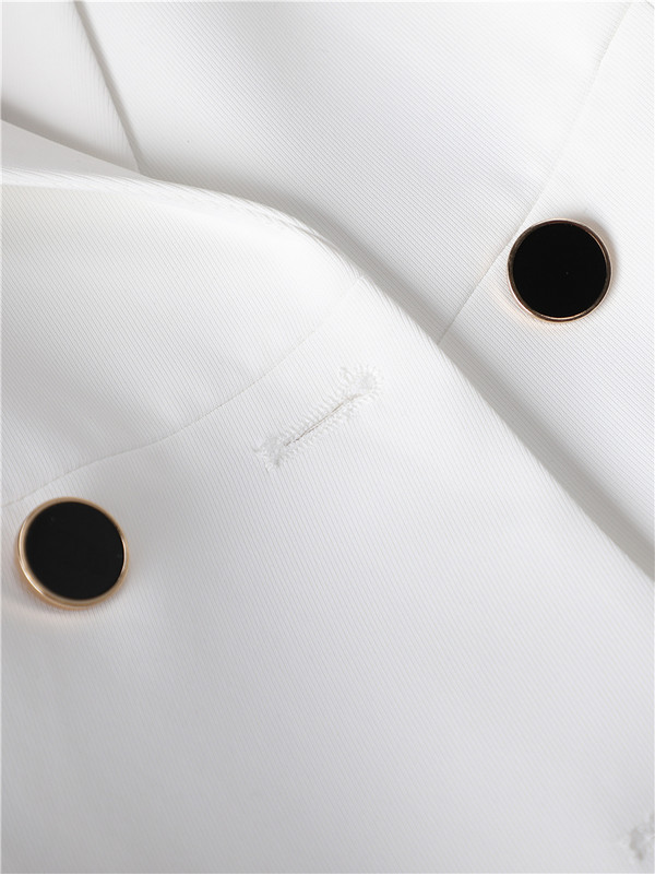 Costum Blazer Două Piese Femei Primăvară șifon Cardigan cu jumătate de mânecă Pantaloni Blazer Solid 2 Piese Set Office Damă Elegant Blazere