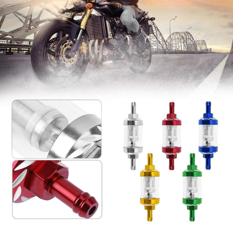 8mm CNC Filtre de ulei de combustibil pe gaz Filtru de combustibil Accesorii pentru motociclete pentru ATV Dirt Pit Bike Motor de automobile Filtro Dos Sonhos Aceit