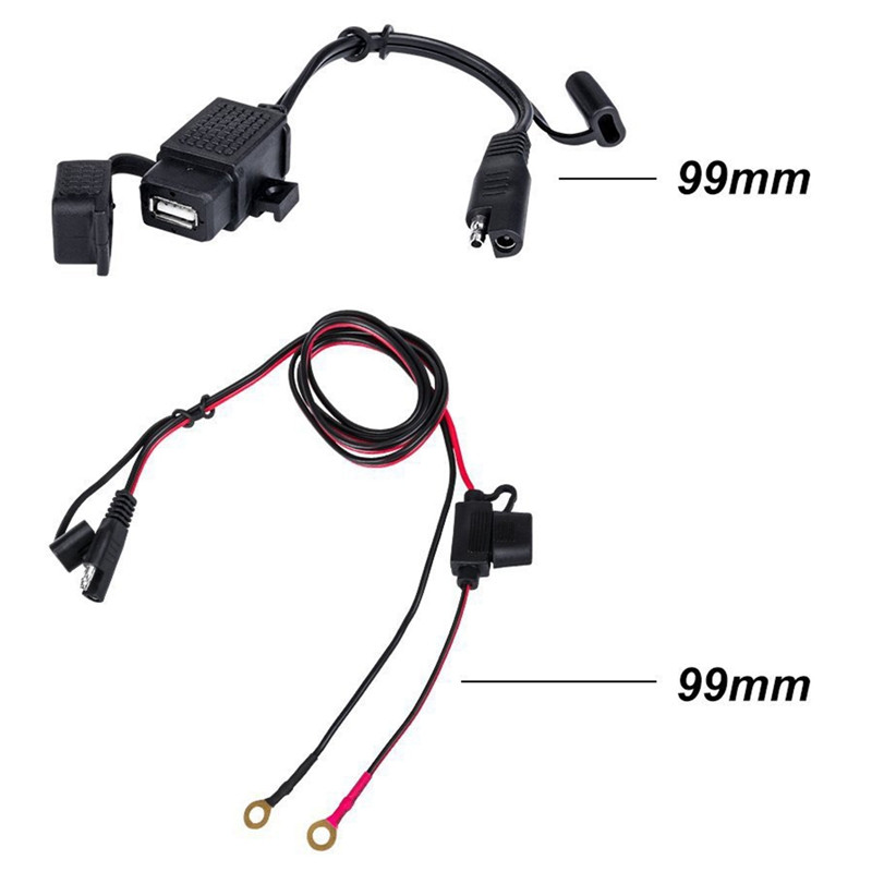 Adaptor cablu SAE la USB pentru motociclete Încărcător USB 2.1A Încărcare rapidă pentru telefon GPS tablete Accesorii pentru motociclete