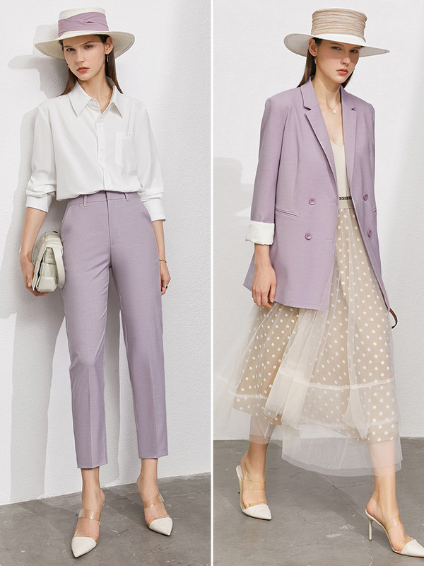 Amii Minimalism Office Lady Blazers Se vand separat Jacheta de dama Manta Pantaloni cu talie inalta Pantaloni de costum de dama Manta de dama 12260075