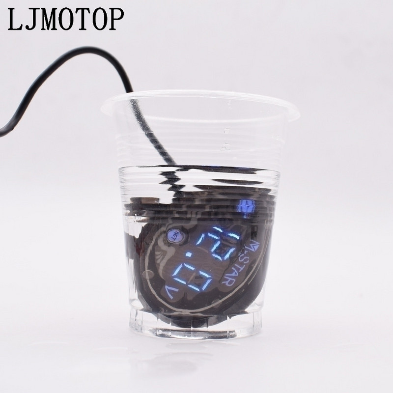 Tester de voltmetru cu panou digital super rezistent la apa Afisaj Led pentru Kawasaki VERSYS 1000 Z1000 ZX10R ZX12R ZX9R ZZR600 Z900