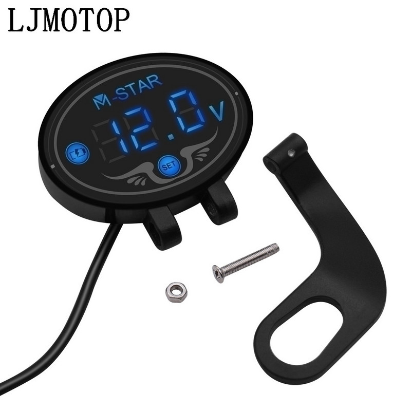 Tester de voltmetru cu panou digital super rezistent la apa Afisaj Led pentru Kawasaki VERSYS 1000 Z1000 ZX10R ZX12R ZX9R ZZR600 Z900