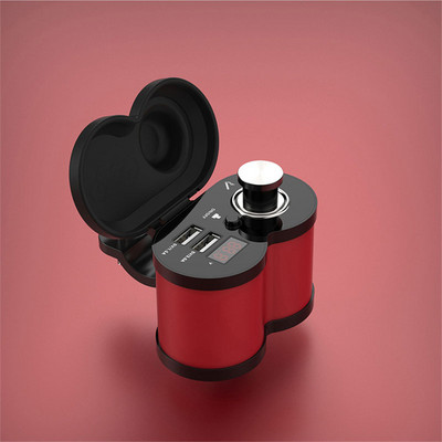 Új autós motorkerékpár USB adapter töltő 5 V szivargyújtó motorkerékpár kettős USB töltő autós tartozékok