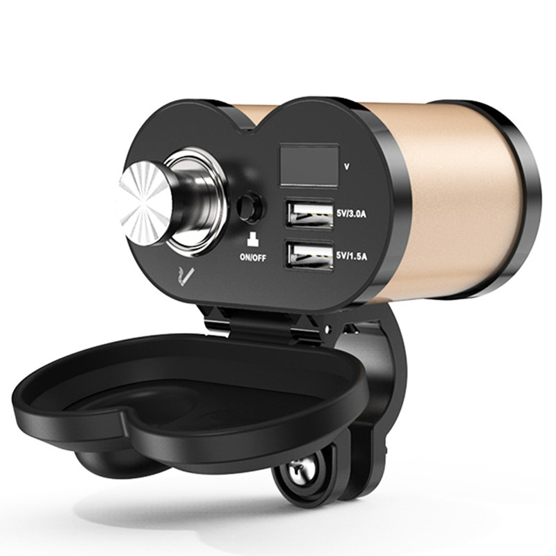 Нов автомобил, мотоциклет, USB адаптер, зарядно устройство, 5V, запалка, мотоциклет, двойно USB зарядно устройство, автомобилни аксесоари