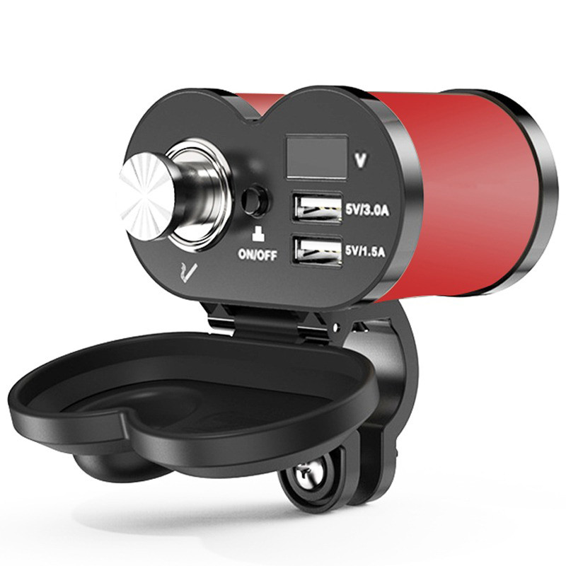 Нов автомобил, мотоциклет, USB адаптер, зарядно устройство, 5V, запалка, мотоциклет, двойно USB зарядно устройство, автомобилни аксесоари