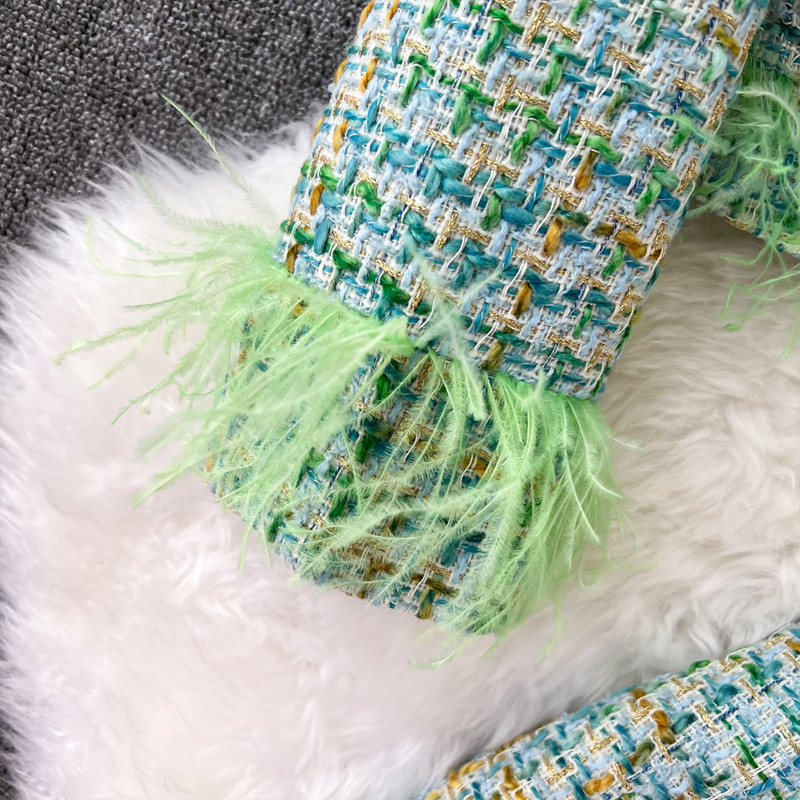 Елегантно яке с дълъг ръкав и мини пола Дамски комплект от 2 части 2023 г. Нов висококачествен блейзър от туид Дамски костюм INKEO 2O320