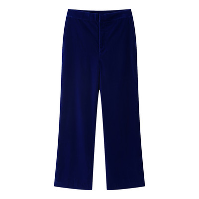 Vintage Velvet blézer és nadrág Női 2023 Új kék Wede lábú nadrág Office női 2 részes öltöny tavaszi elegáns üzleti INKEO 2O377