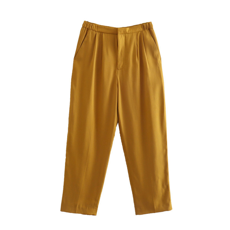 Elegantă haină subțire pentru femei, blazer și pantaloni, costume de birou 2022, galben nou, vestă fără mâneci, haine de afaceri Chic INKEO 2O137