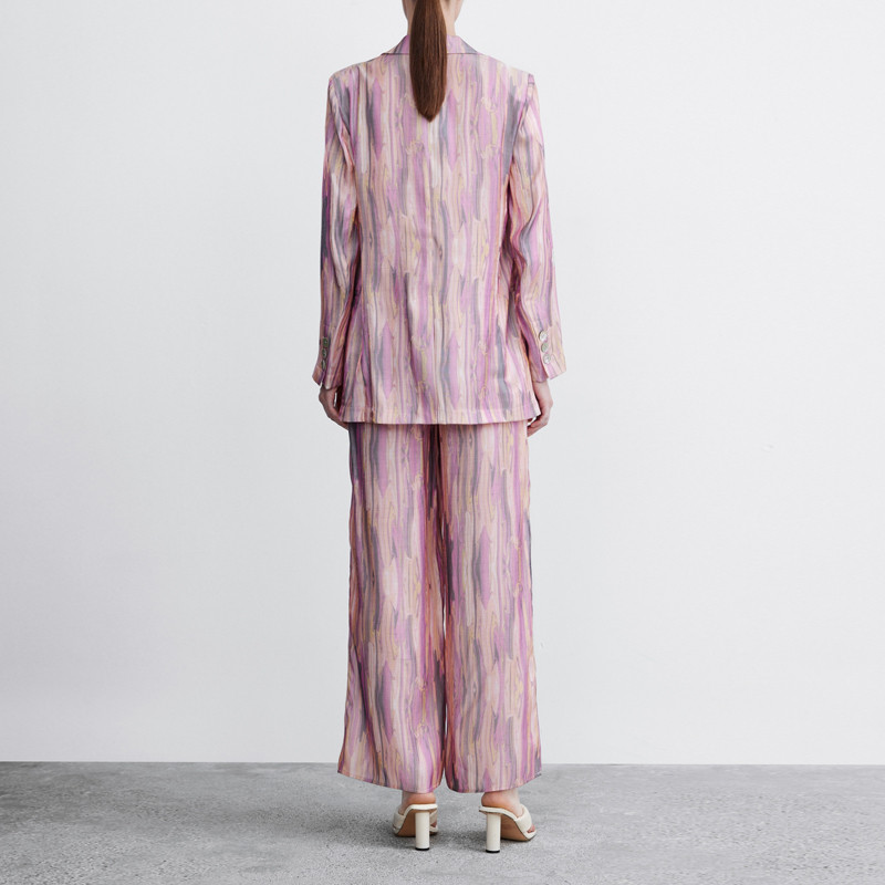 Модни дамски блейзъри с щампи 2022 Есенни зимни корейски костюми за жени Яке с дълъг ръкав Палто Свободно INKEO 2O084