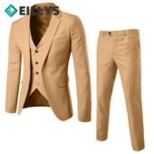 Muška uska formalna odijela od 3 komada Muško odijelo za maturalnu vjenčanje Smoking Fit Muška poslovna radna odijela Prekrasni kompleti mladoženjine jakne+hlače+prsluk