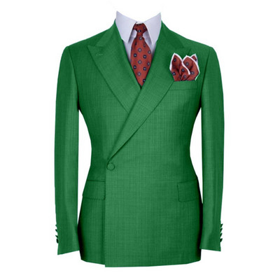 Costume Homme dupla mellű férfi öltönyök egygombos esküvői szmoking Terno Masculino báli vőlegény 2 db vékonyan illeszkedő blézer dzseki + nadrág