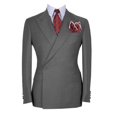 Costume Homme dupla mellű férfi öltönyök egygombos esküvői szmoking Terno Masculino báli vőlegény 2 db vékonyan illeszkedő blézer dzseki + nadrág
