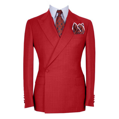 Costume Homme dupla mellű férfi öltönyök egygombos esküvői szmoking Terno Masculino báli vőlegény 2 db vékonyan illeszkedő blézer dzseki + nadrág